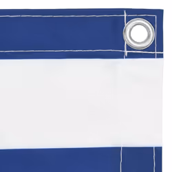 vidaXL Balcony Screen White and Blue 75x500 cm Oxford Fabric Privacy Sunshade