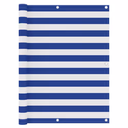 vidaXL Balcony Screen White and Blue 120x400 cm Oxford Fabric Privacy Sunshade
