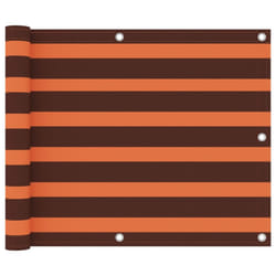 vidaXL Balcony Screen Orange and Brown 75x400 cm Oxford Fabric Outdoor Privacy