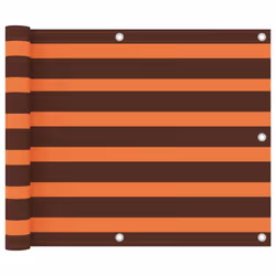 vidaXL Balcony Screen Orange and Brown 75x600 cm Oxford Fabric Outdoor Privacy