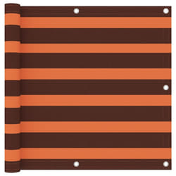 vidaXL Balcony Screen Orange and Brown 90x300 cm Oxford Fabric Outdoor Privacy
