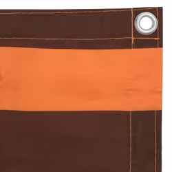 vidaXL Balcony Screen Orange and Brown 90x400 cm Oxford Fabric Outdoor Privacy - Additional view 2