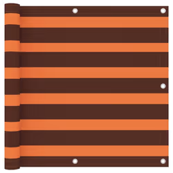 vidaXL Balcony Screen Orange and Brown 90x500 cm Oxford Fabric Outdoor Privacy