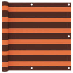 vidaXL Balcony Screen Orange and Brown 90x500 cm Oxford Fabric Outdoor Privacy