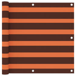 vidaXL Balcony Screen Orange and Brown 90x600 cm Oxford Fabric Outdoor Privacy