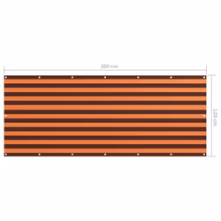vidaXL Balcony Screen Orange and Brown 120x300 cm Oxford Fabric Patio Sunshade - Additional view 4