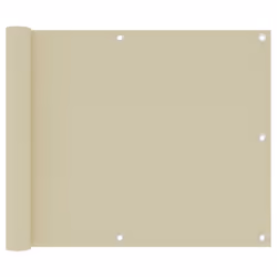 vidaXL Balcony Screen Cream 75x300 cm Oxford Fabric Fence Privacy Screening