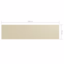 vidaXL Balcony Screen Cream 75x300 cm Oxford Fabric Fence Privacy Screening