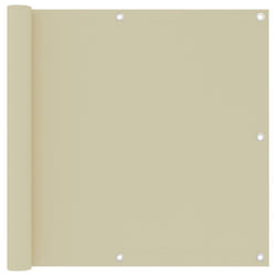 vidaXL Balcony Screen Cream 90x300 cm Oxford Fabric Fence Privacy Screening
