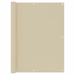 vidaXL Balcony Screen Cream 120x400 cm Oxford Fabric Privacy Protective Fence