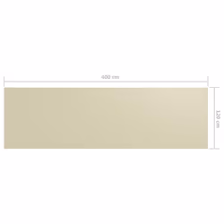 vidaXL Balcony Screen Cream 120x400 cm Oxford Fabric Privacy Protective Fence