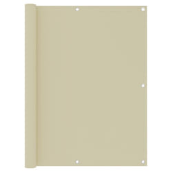 vidaXL Balcony Screen Cream 120x500 cm Oxford Fabric Fence Privacy Screening