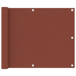 vidaXL Balcony Screen Terracotta 75x500 cm Oxford Fabric Fence Garden Privacy