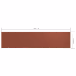 vidaXL Balcony Screen Terracotta 120x500 cm Oxford Fabric Protective Privacy - Additional view 4