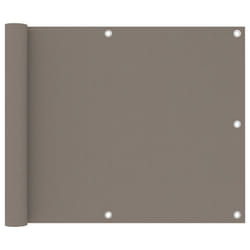 vidaXL Balcony Screen Taupe 75x500 cm Oxford Fabric Fence Privacy Screening