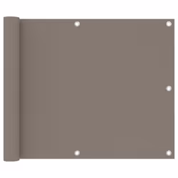 vidaXL Balcony Screen Taupe 75x600 cm Oxford Fabric Fence Privacy Screening