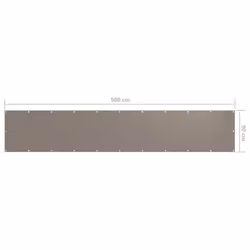 vidaXL Balcony Screen Taupe 90x500 cm Oxford Fabric Fence Privacy Screening - Additional view 4