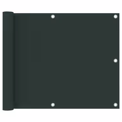 vidaXL Balcony Screen Dark Green 75x400 cm Oxford Fabric Privacy Screening