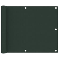 vidaXL Balcony Screen Dark Green 75x400 cm Oxford Fabric Privacy Screening