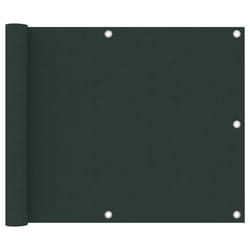 vidaXL Balcony Screen Dark Green 75x500 cm Oxford Fabric Privacy Screening