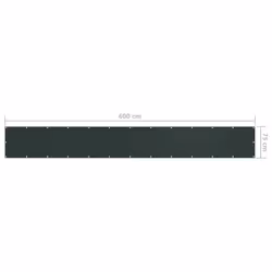 Balcony Screen Dark Green 75x600 cm Oxford Fabric - Additional view 4