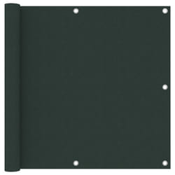 vidaXL Balcony Screen Dark Green 90x400 cm Oxford Fabric Privacy Screening