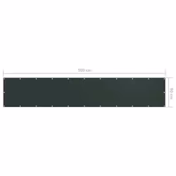 vidaXL Balcony Screen Dark Green 90x500 cm Oxford Fabric Privacy Screening - Additional view 4