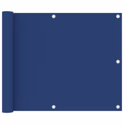 vidaXL Balcony Screen Blue 75x600 cm Oxford Fabric Protective Privacy Fence