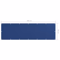 vidaXL Balcony Screen Blue 90x300 cm Oxford Fabric Protective Privacy Fence - Additional view 4