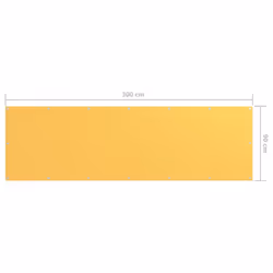 vidaXL Balcony Screen Yellow 90x300 cm Oxford Fabric Outdoor Privacy Fence