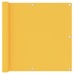 vidaXL Balcony Screen Yellow 90x400 cm Oxford Fabric Outdoor Privacy Fence