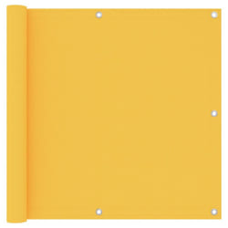 vidaXL Balcony Screen Yellow 90x500 cm Oxford Fabric Outdoor Privacy Fence