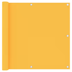 vidaXL Balcony Screen Yellow 90x600 cm Oxford Fabric Outdoor Privacy Fence
