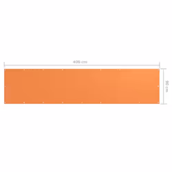 vidaXL Balcony Screen Orange 90x400 cm Oxford Fabric Protective Privacy Fence - Additional view 4