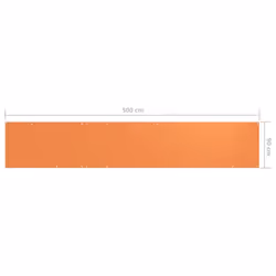vidaXL Balcony Screen Orange 90x500 cm Oxford Fabric Protective Privacy Fence