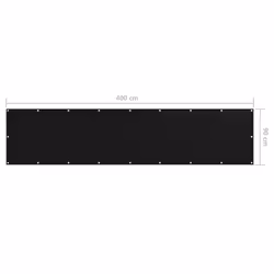 vidaXL Balcony Screen Outdoor Privacy Screen Fence Patio Screen Oxford Fabric - black, 90 x 400 cm - Additional view 4