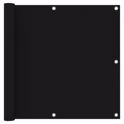vidaXL Balcony Screen Black 90x500 cm Oxford Fabric Garden Privacy Sunshade