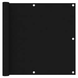 vidaXL Balcony Screen Black 90x500 cm Oxford Fabric Garden Privacy Sunshade