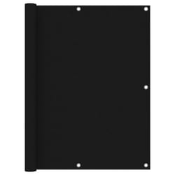 vidaXL Balcony Screen Black 120x400 cm Oxford Fabric Privacy Protective Fence