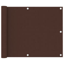vidaXL Balcony Screen Brown 75x500 cm Oxford Fabric Garden Privacy Sunshade