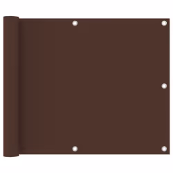 vidaXL Balcony Screen Brown 75x600 cm Oxford Fabric Garden Privacy Sunshade