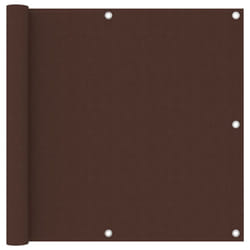 vidaXL Balcony Screen Brown 90x600 cm Oxford Fabric Garden Privacy Sunshade