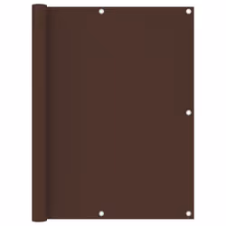 vidaXL Balcony Screen Brown 120x600 cm Oxford Fabric Garden Privacy Sunshade