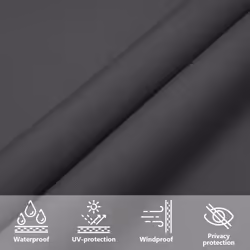 vidaXL Sunshade Sail Oxford Fabric Rectangular 2x2.5 m Anthracite Sunscreen - Additional view 3