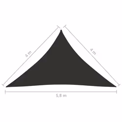 vidaXL Sunshade Sail Oxford Fabric Triangular 4x4x5.8 m Anthracite Sunscreen - Additional view 5