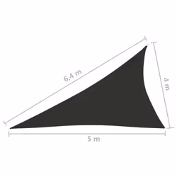 vidaXL Sunshade Sail Oxford Fabric Triangular 4x5x6.4 m Anthracite Sunscreen - Additional view 5