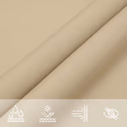 vidaXL Sunshade Sail Oxford Fabric Triangular 3x4x4 m Beige Sunscreen Canopy - Additional view 4