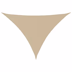 vidaXL Sunshade Sail Oxford Fabric Triangular 3.5x3.5x4.9 m Beige Sunscreen