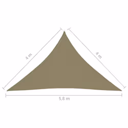 vidaXL Sunshade Sail Oxford Fabric Triangular 4x4x5.8 m Beige Sunscreen Canopy - Additional view 4