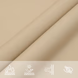 vidaXL Sunshade Sail Oxford Fabric Triangular 5x6x6 m Beige Patio Sunscreen - Additional view 4